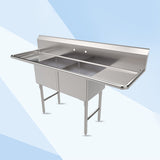 NSF American style commercial stainless steel compartment kitchen wash sink