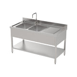 European  style commercial stainless steel kitchen wash sink