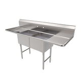 NSF American style commercial stainless steel compartment kitchen wash sink