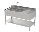 European Style Die-formed Sink with Square Tube Legs & Cover